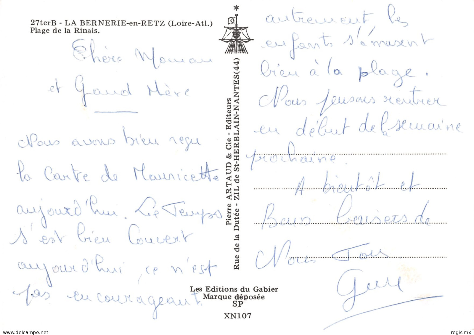 44-LA BERNERIE EN RETZ-N°T2665-B/0355 - La Bernerie-en-Retz