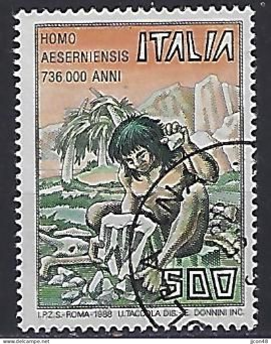 Italy 1988  Homo Aeserniensis  (o) Mi.2033 - 1981-90: Oblitérés