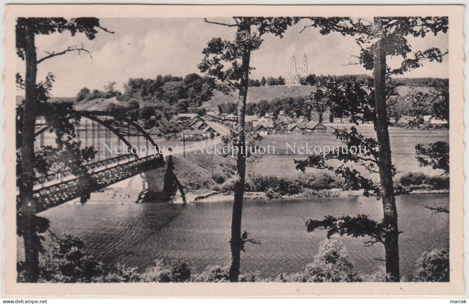 Raudondvaris, Kaunas, Tiltas, Apie 1940 M. Atvirukas - Lituanie