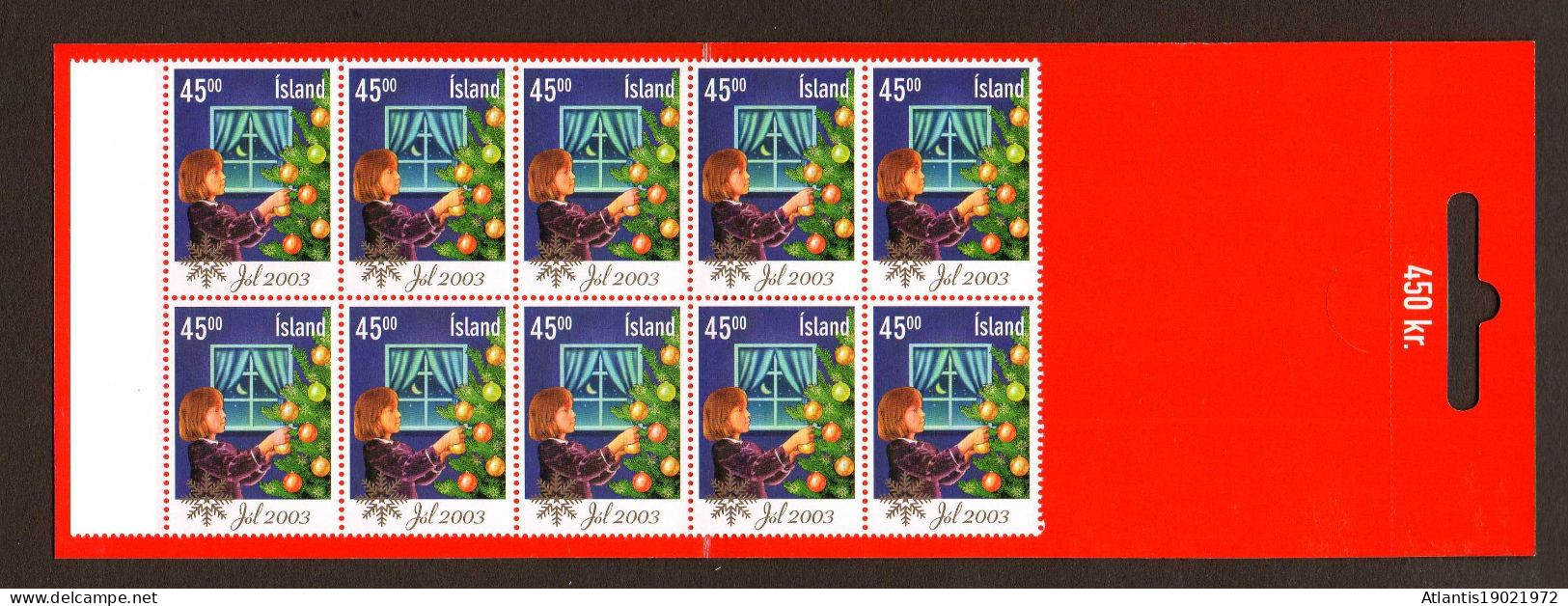 1 MARKENHEFTCHEN ISLAND WEIHNACHTEN JOL 2003 POSTFRISCH - Postzegelboekjes