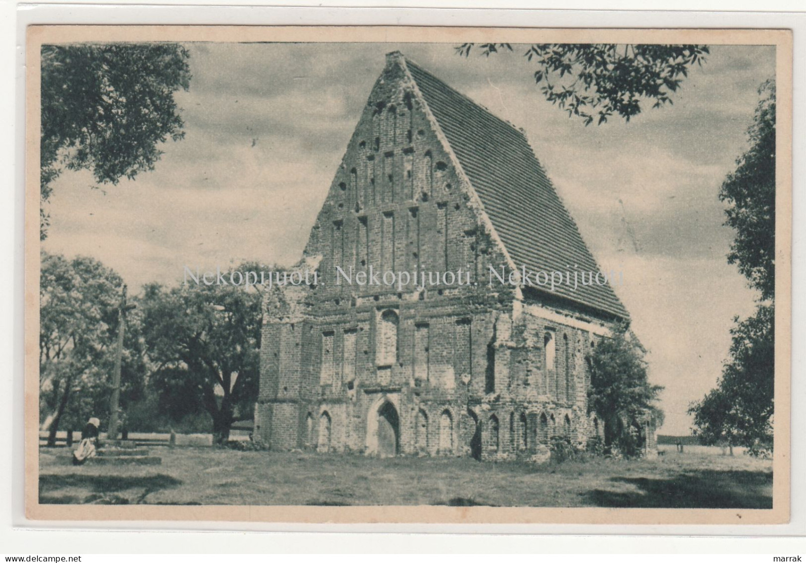Zapyškis, Kaunas, Bažnyčia, Apie 1940 M. Atvirukas - Lithuania