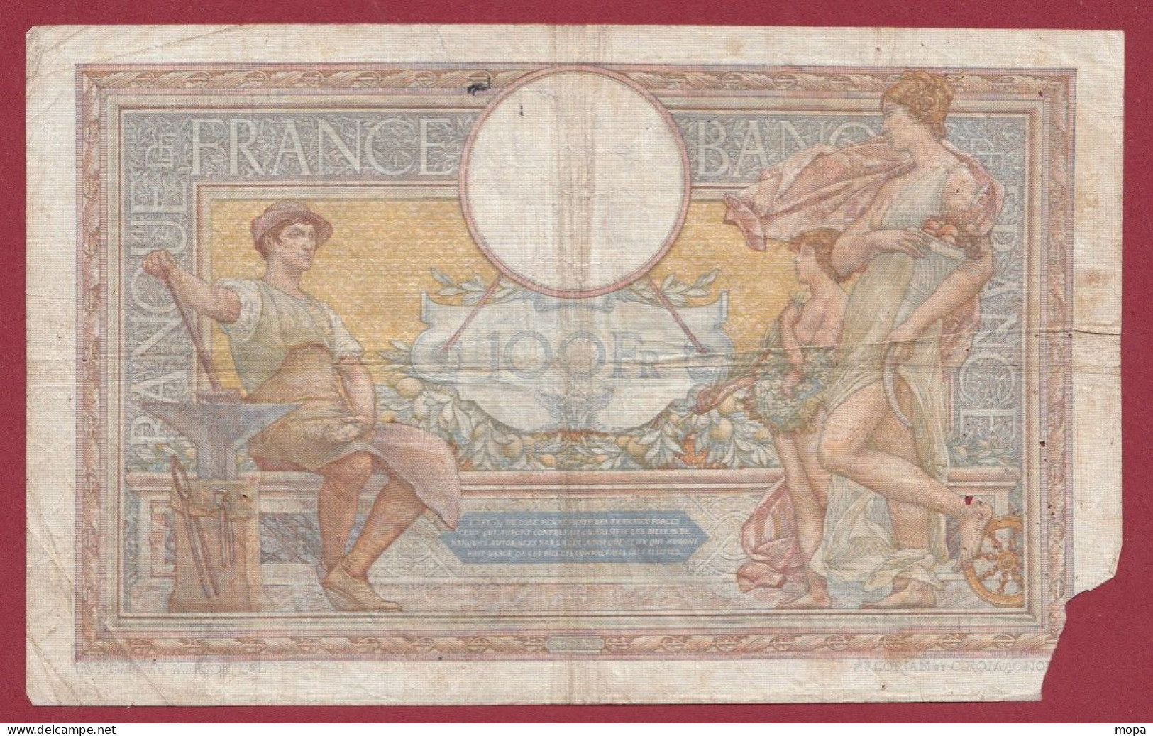100 Francs "Luc Olivier Merson" Du 28/01/1937.CG --Alph .D.53035 Dans L 'état (1) - 100 F 1908-1939 ''Luc Olivier Merson''