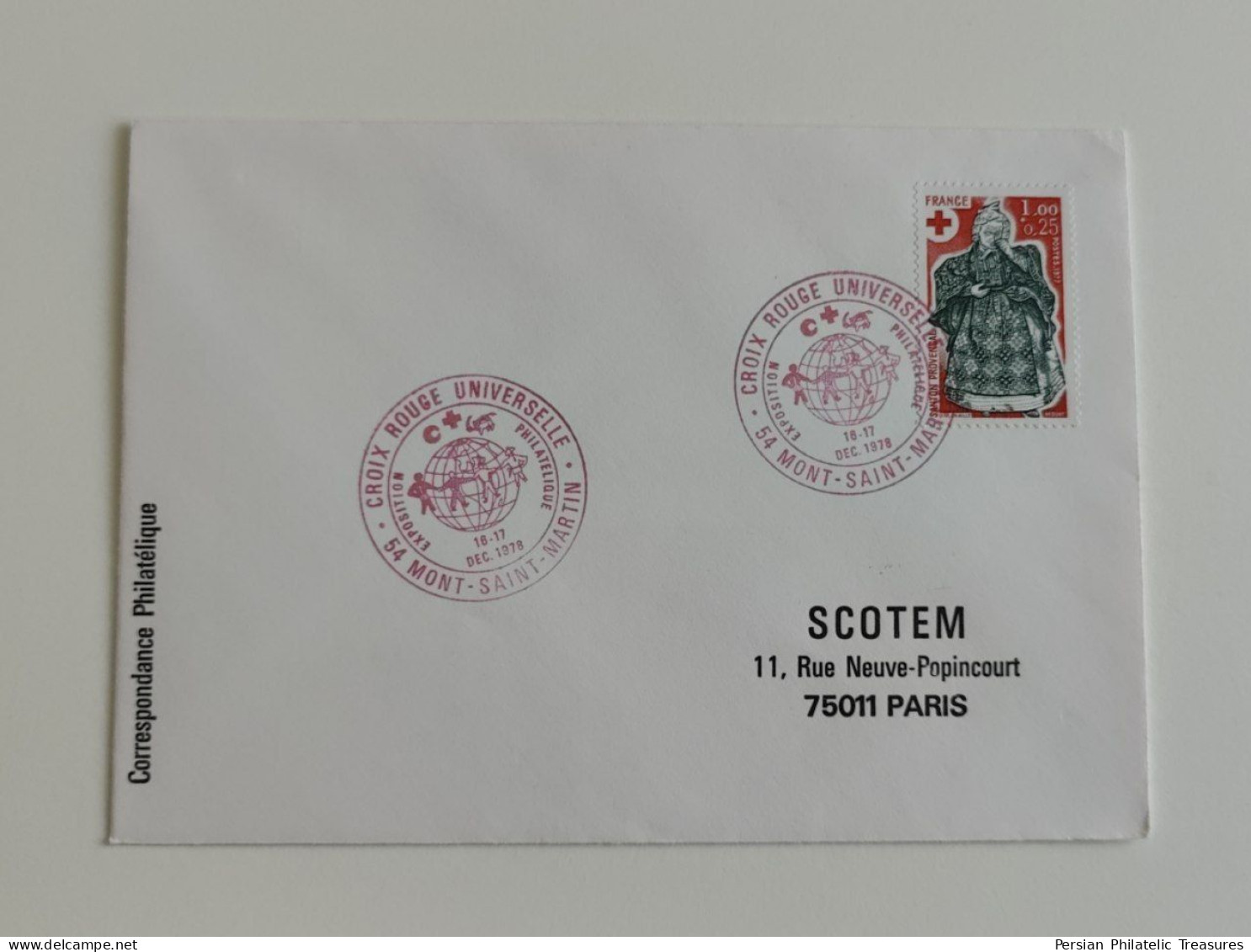 Red Cross, Persia Red Lion And Sun (Iran) , Red Crescent, France, 1978, FDC - Autres & Non Classés
