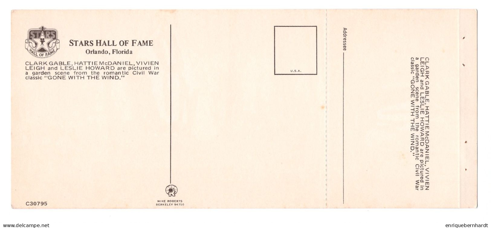 UNITED STATES // FLORIDA // ORLANDO // STARS HALL OF FAME // CLARK GABLE AND HATTIE MCDANIEL - GONE WITH THE WIND - Musées