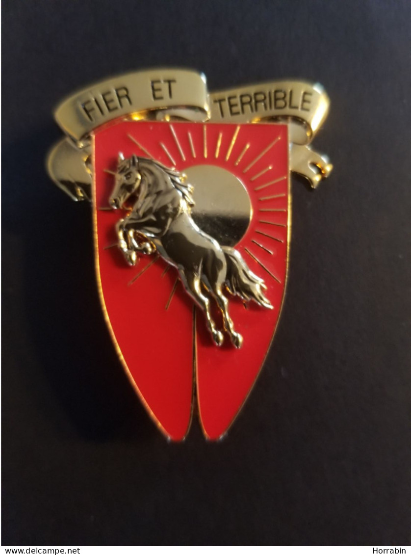 Rare: Insigne Métallique 2e Escadron Du 5e Régiment De Dragons (2017) - Army