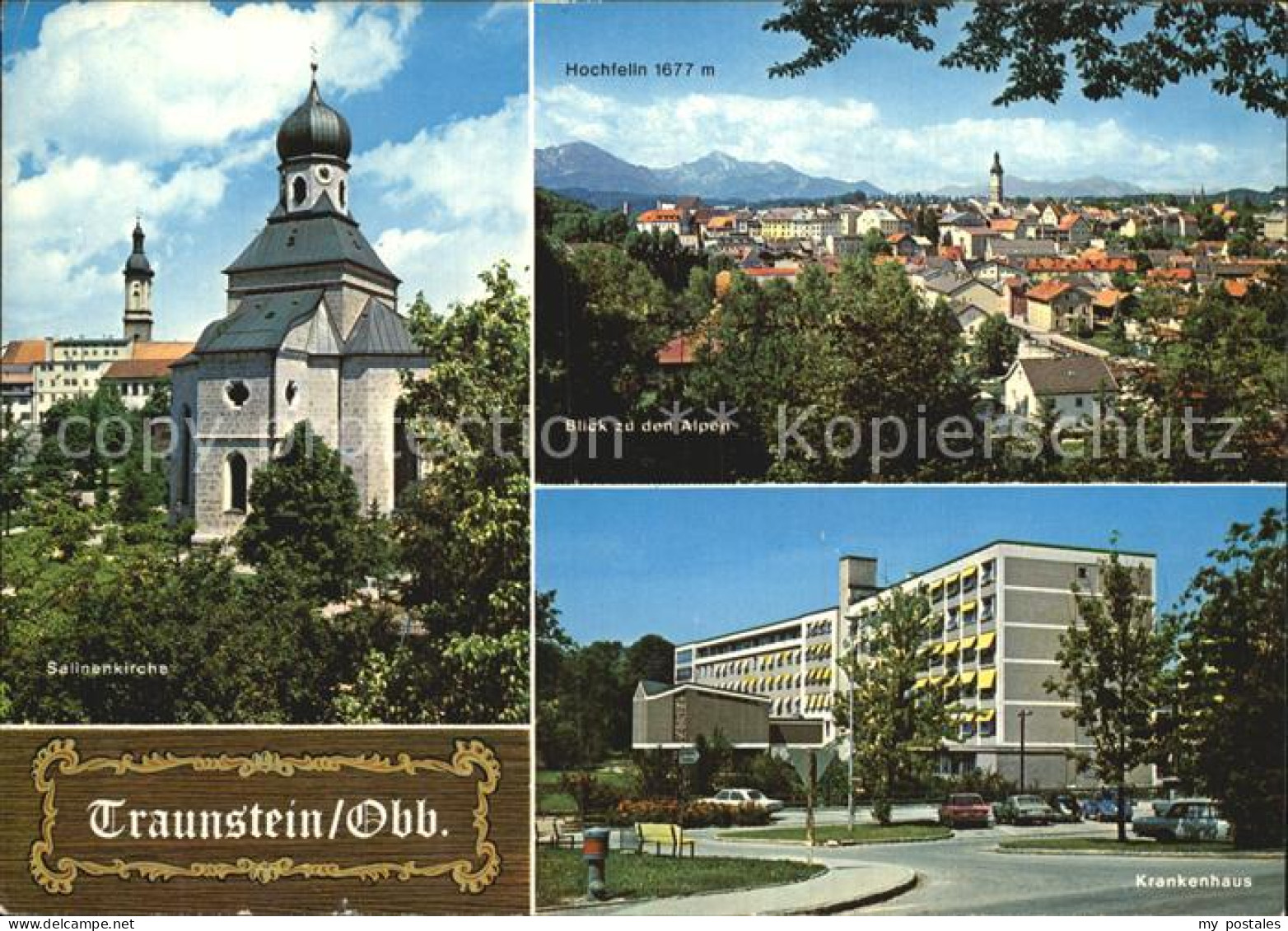 72529277 Traunstein Oberbayern Salinenkirche Panorama Hochfelln Krankenhaus Trau - Traunstein