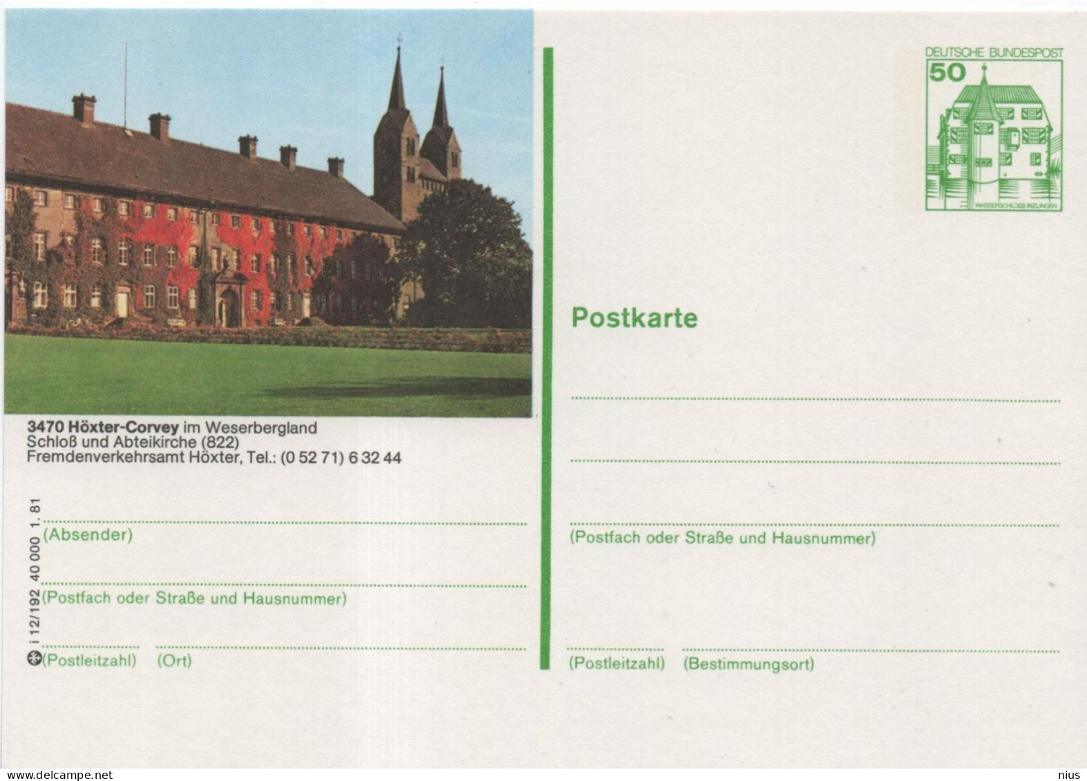 Germany Deutschland 1981 Hoxter-Corvey Im Weserbergland - Postcards - Mint