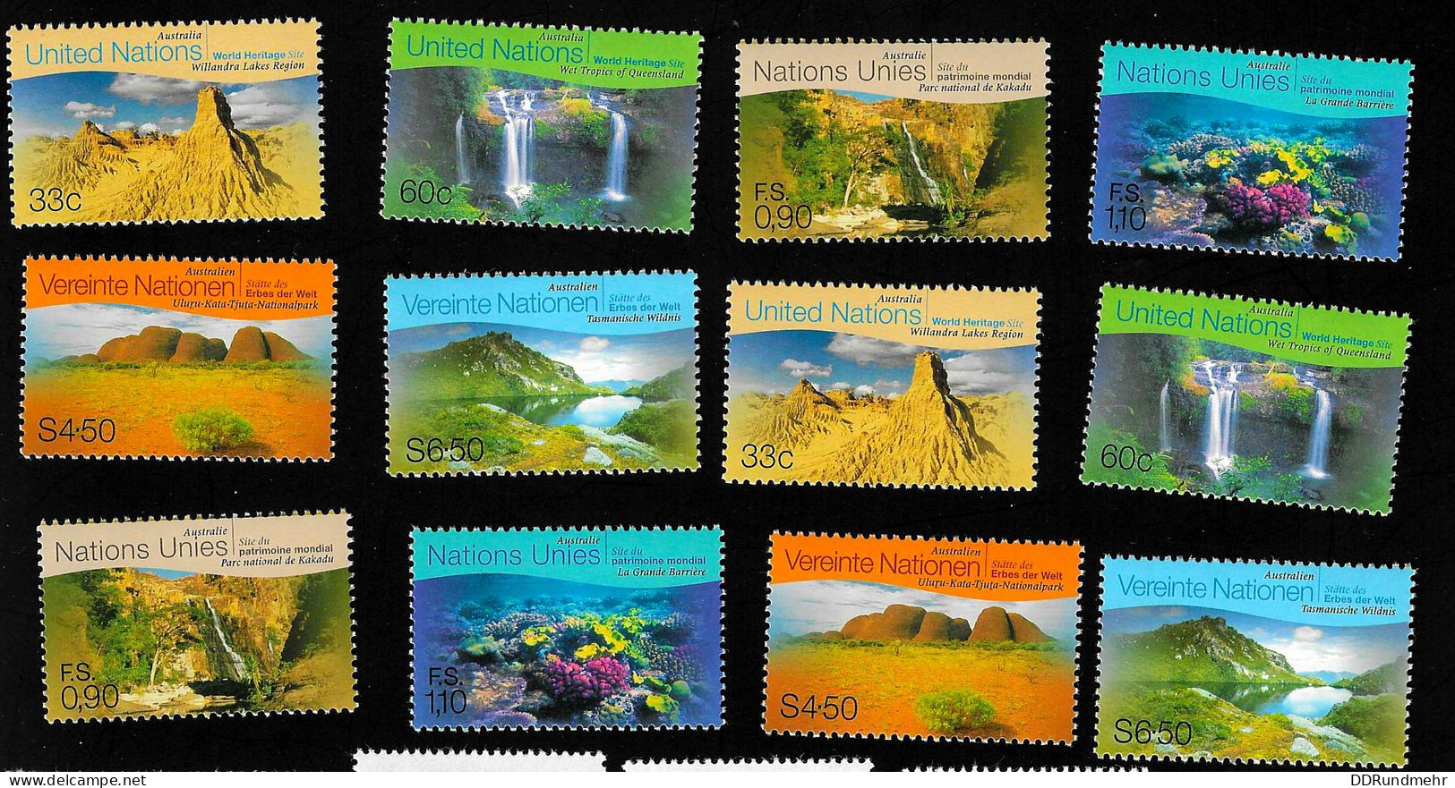 1999 Lot Australien UNESCO Xx MNH - Neufs