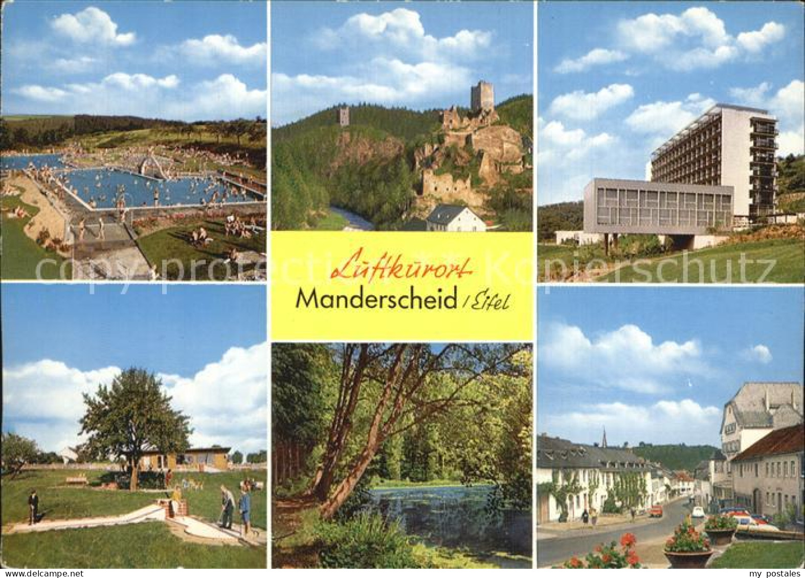 72529220 Manderscheid Eifel Schwimmbad Sanatorium LVA Burgweiher Ober Und Nieder - Manderscheid
