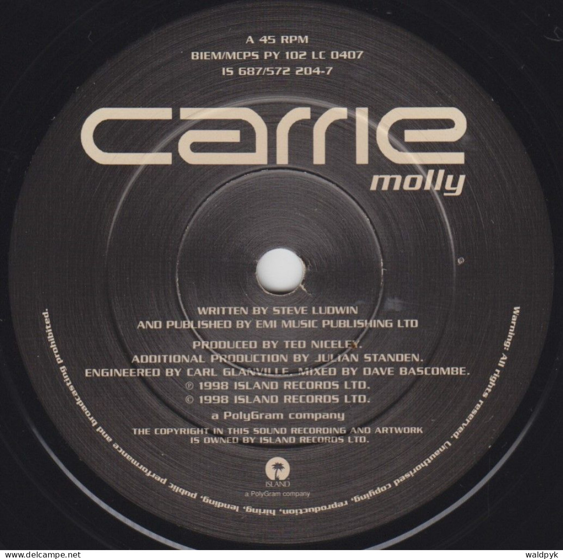 CARRIE - Molly - Other - English Music