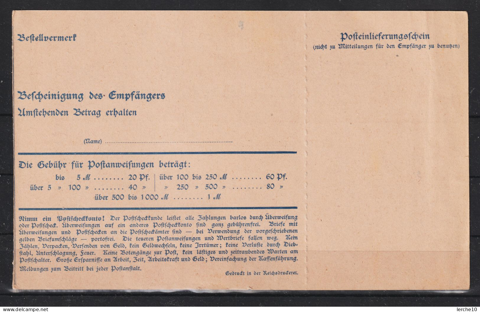 Postanweisung, Posteinlieferungsschein  (0735) - Used Stamps