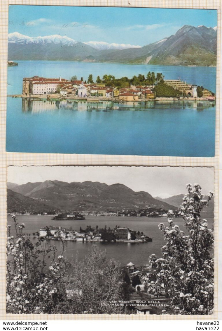 8AK4280 Lago Maggiore  Lot De 2 Cartes   2 SCANS - Autres & Non Classés