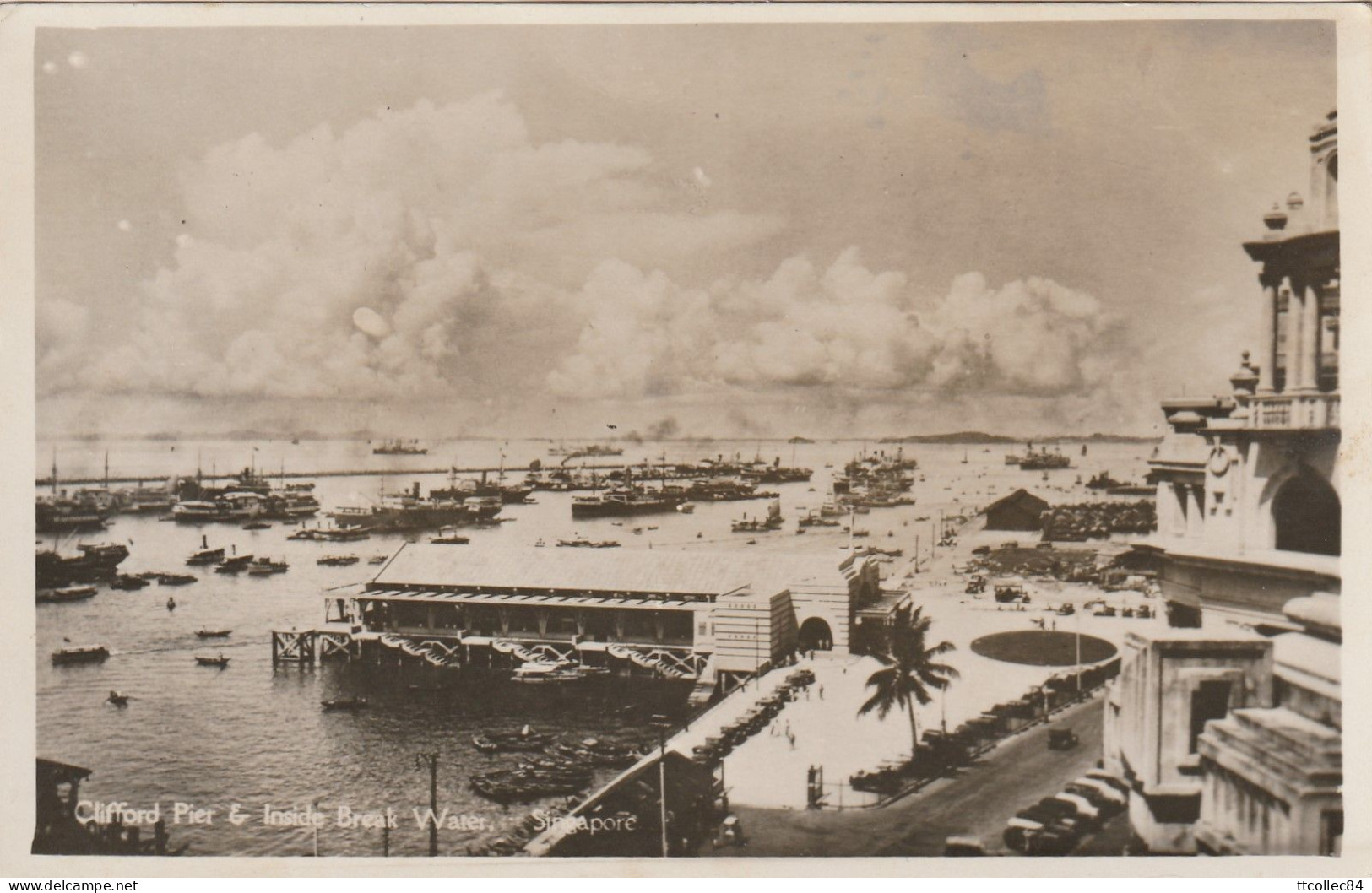 CPA-SIGAPORE-SINGAPOUR-Clifford Pier And Inside Break Water - Singapour