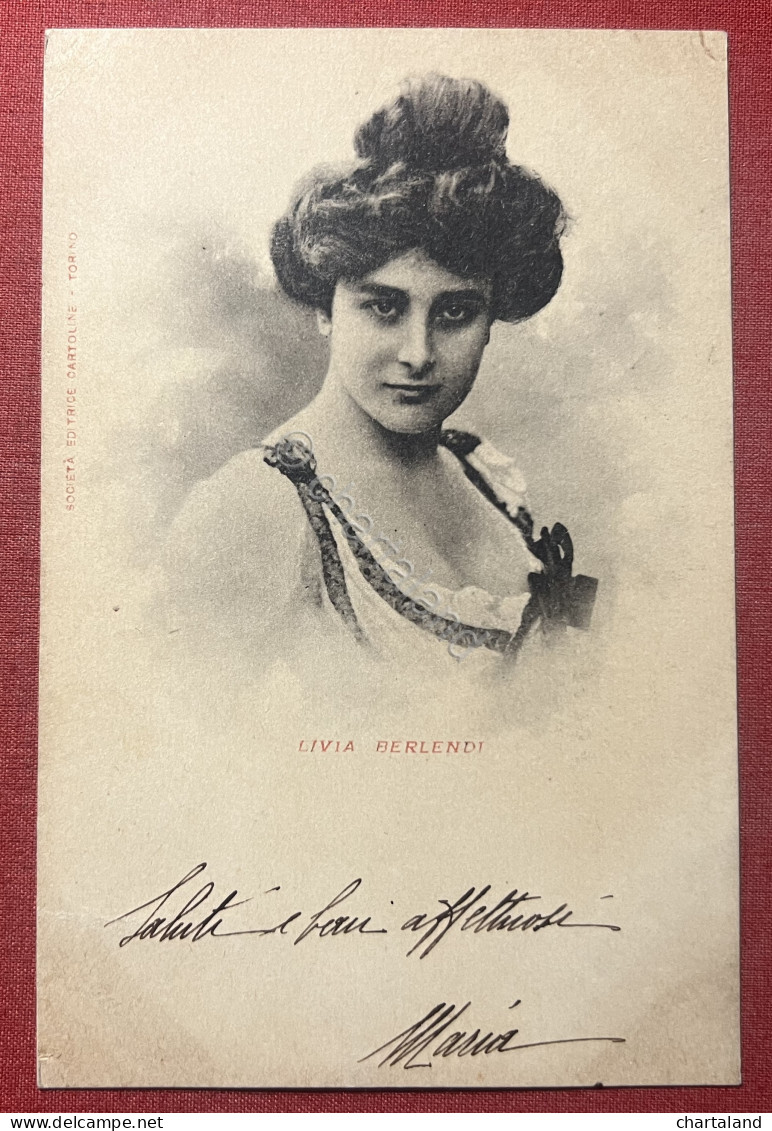 Cartolina Opera Teatro - Soprano Livia Berlendi - 1902 - Other & Unclassified