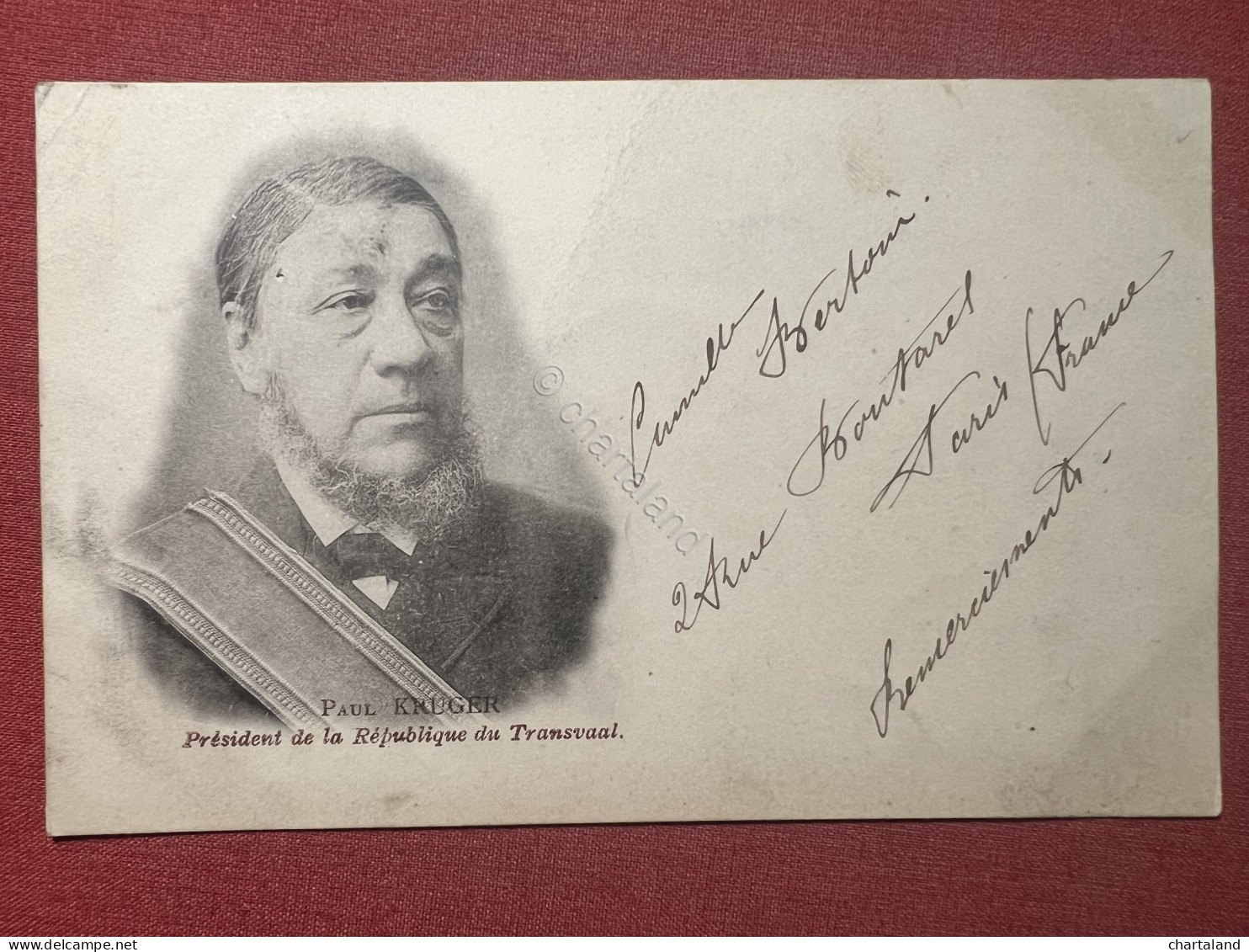 Cartolina - Paul Kruger - Président De La République Du Transvaal - 1901 - Non Classés