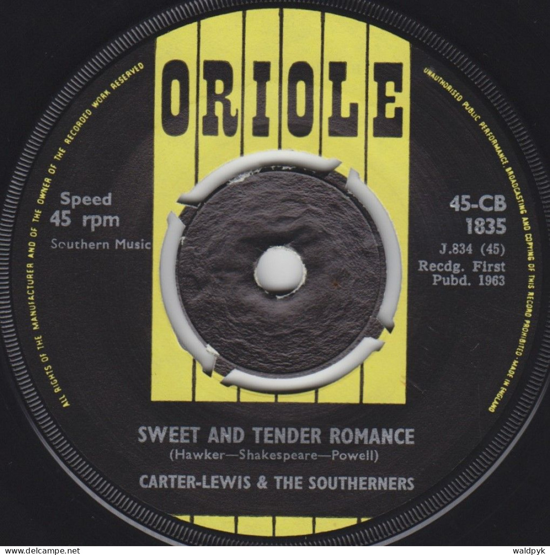 CARTER-LEWIS & THE SOUTHERNERS - Sweet And Tender Romance - Other - English Music