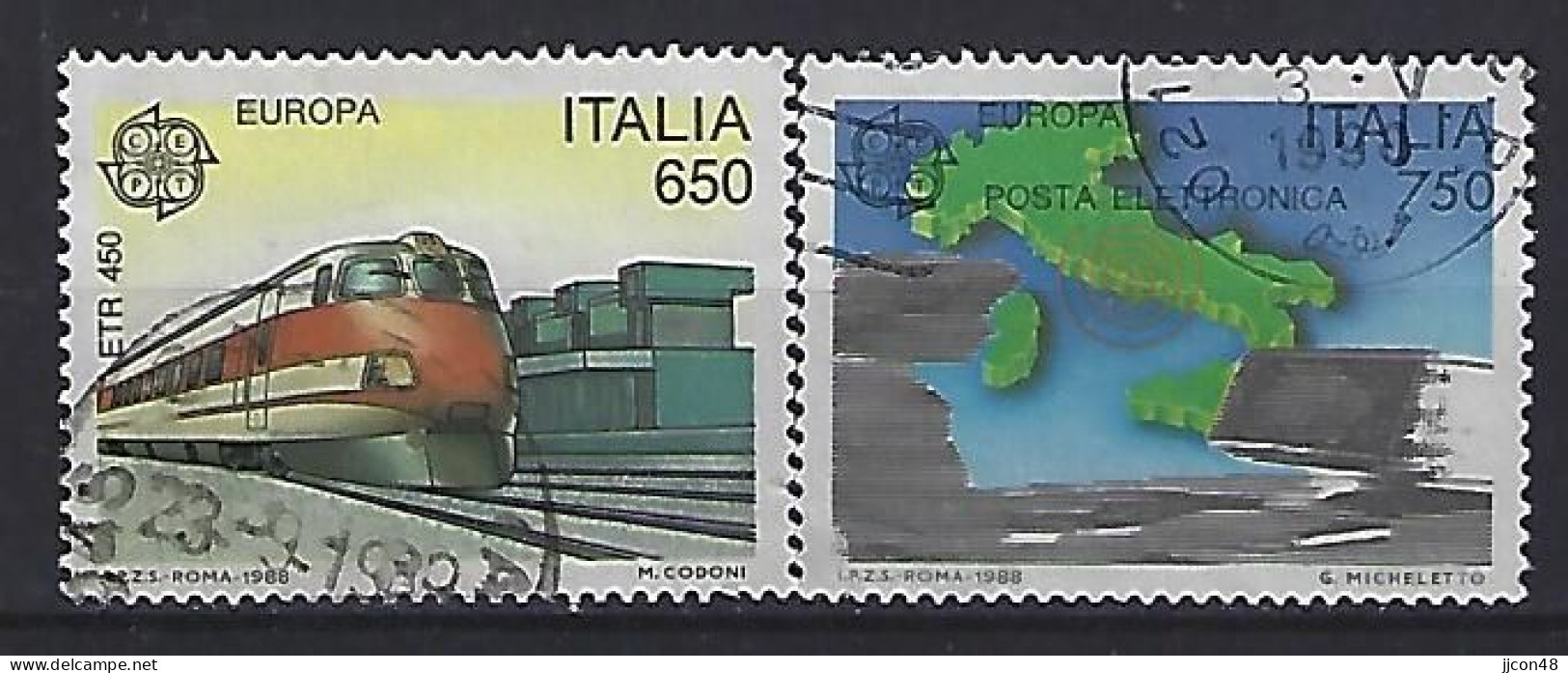 Italy 1988  Europa  (o) Mi.2043-2044 - 1981-90: Oblitérés
