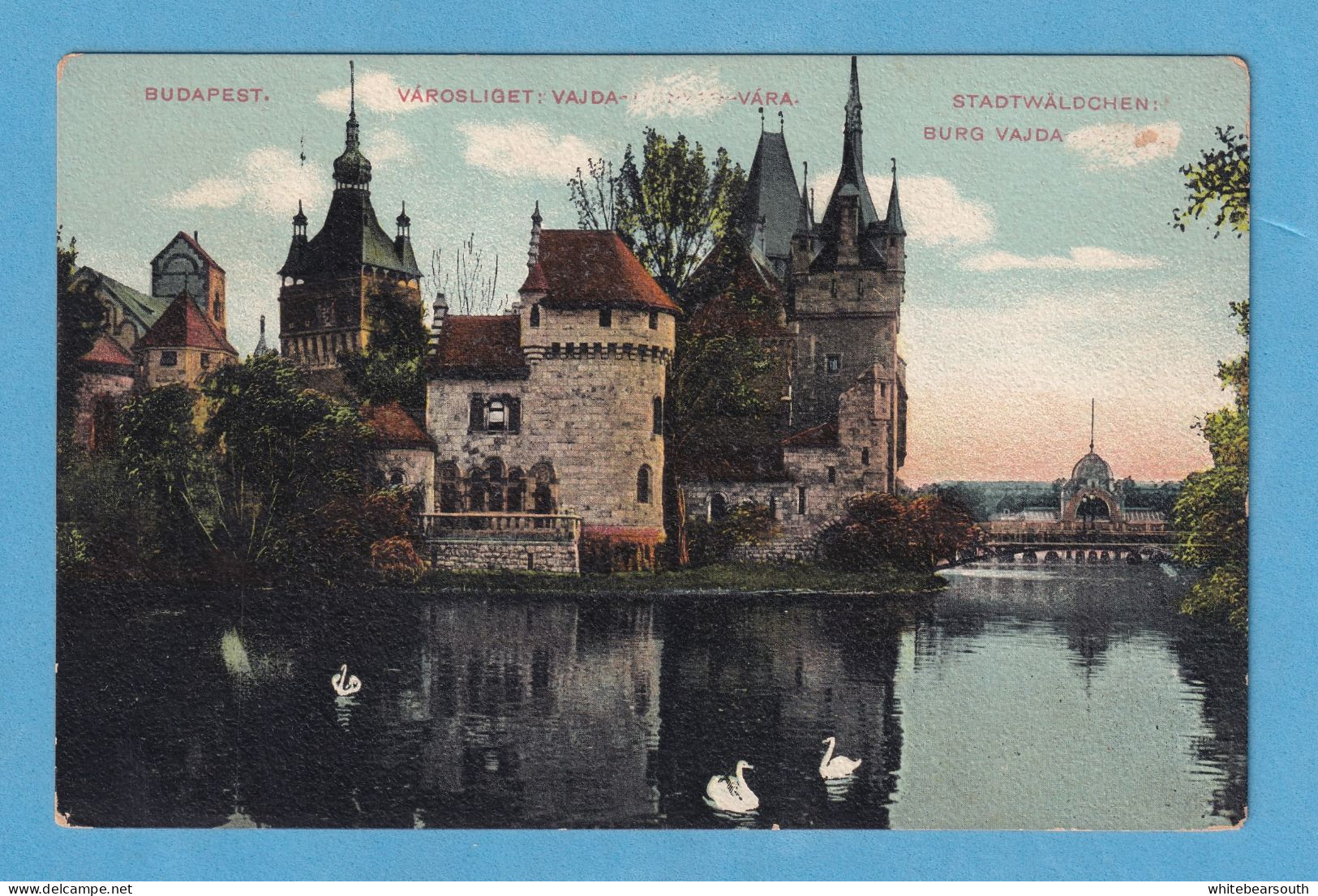 715 HUNGARY HUNGRIA BUDAPEST VÁROSLOGET: VAJDA STADTWÄLDCHEN BURG VAJDA RARE POSTCARD - Hongrie