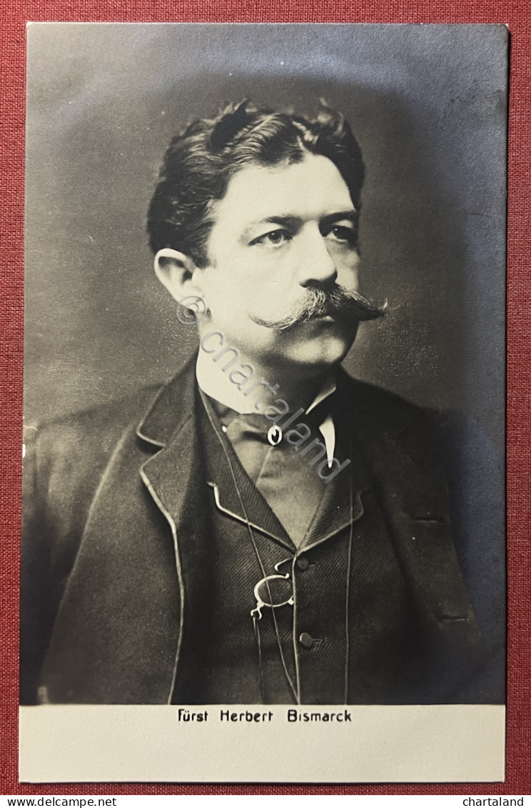 Cartolina Commemorativa - Politico Tedesco Fürst Herbert Bismarck - 1900 Ca. - Unclassified