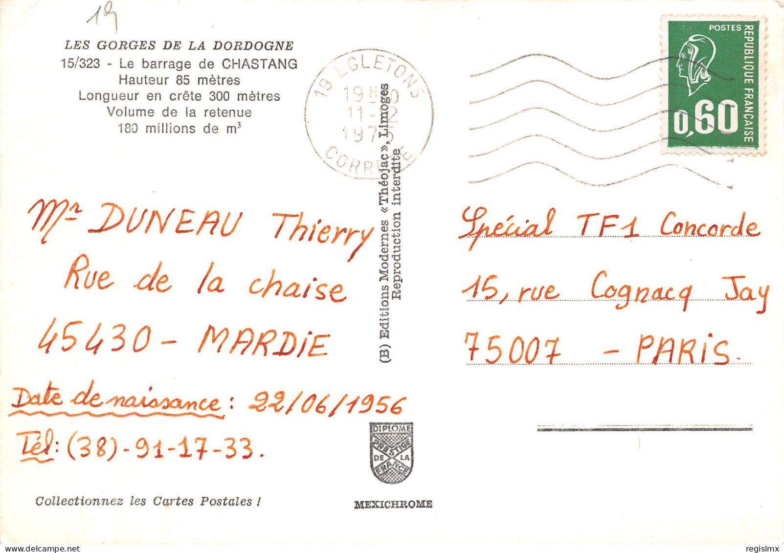 19-BARRAGE DE CHASTANG-N°T2668-A/0327 - Other & Unclassified
