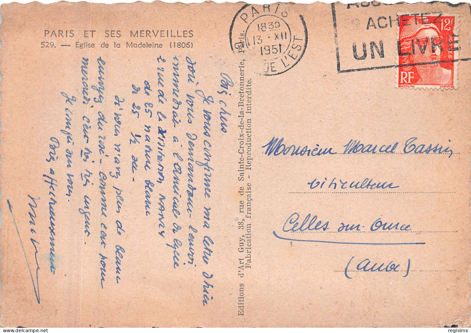 75-PARIS LA MADELEINE-N°T2668-A/0225 - Other & Unclassified