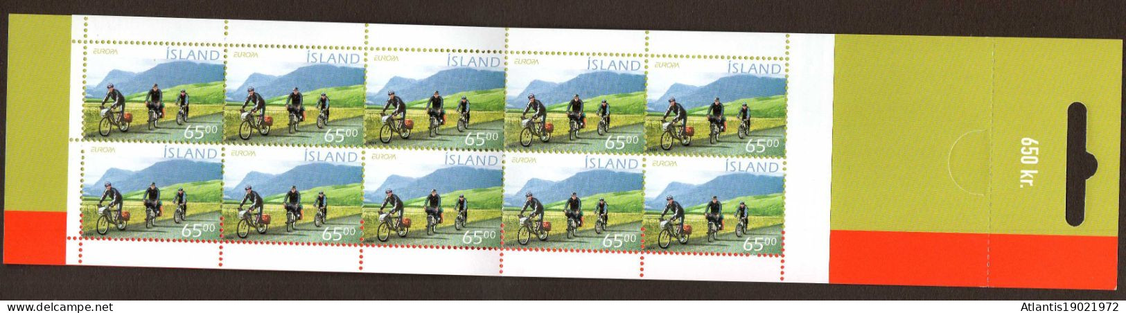 1 MARKENHEFTCHEN ISLAND FAHRRADFAHREN 2004 POSTFRISCH - Postzegelboekjes