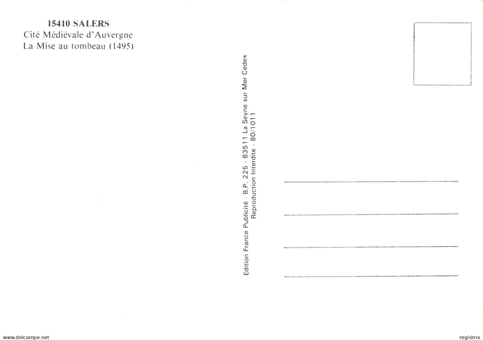15-SALERS-N°T2667-C/0275 - Andere & Zonder Classificatie