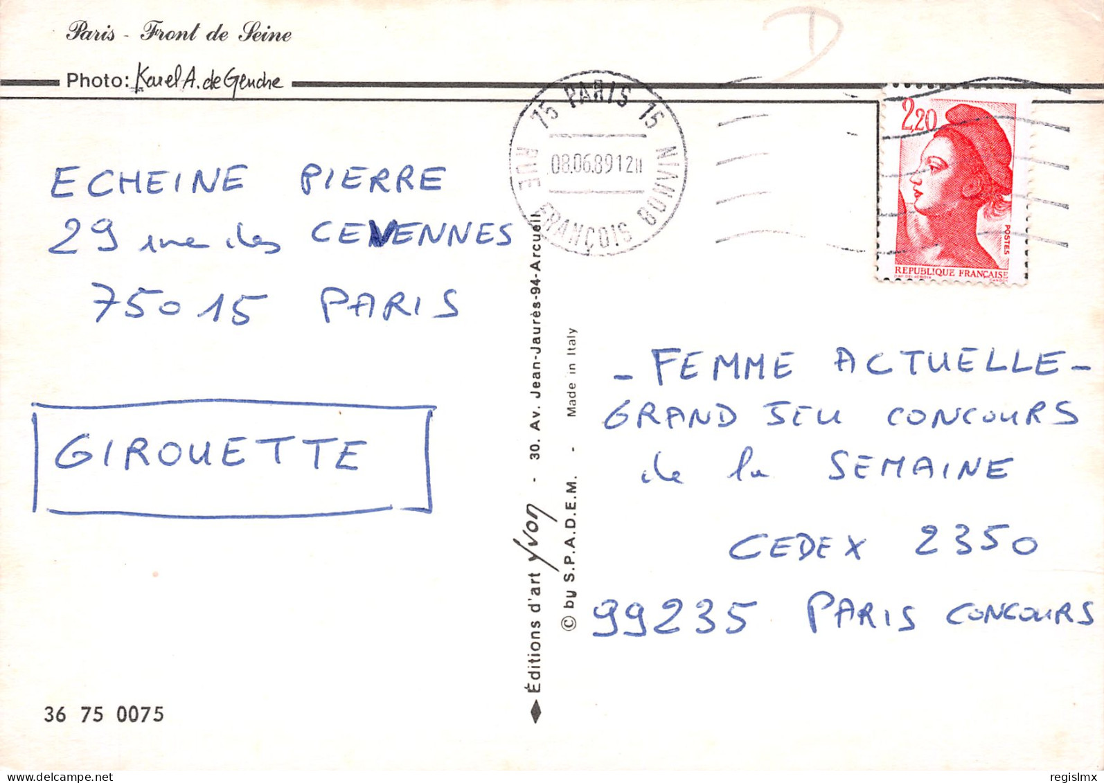 75-PARIS FRONT DE SEINE-N°T2668-D/0259 - Other & Unclassified