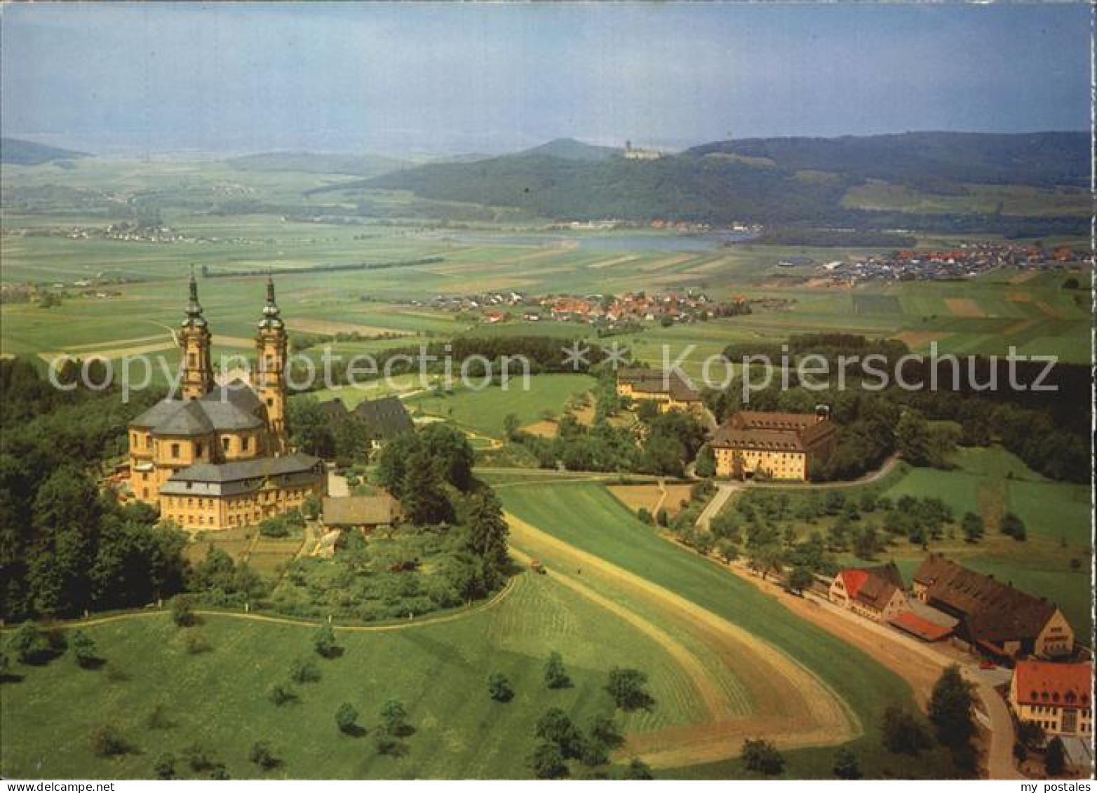 72528321 Grundfeld Wallfahrtskirche Vierzehnheiligen Gasthof Maintal Fliegeraufn - Staffelstein