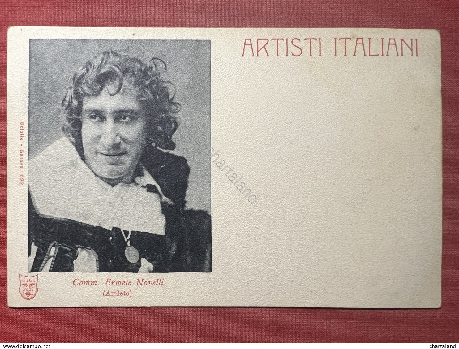 Cartolina Artisti Italiani - Attore Ermete Novelli - 1900 Ca. - Other & Unclassified