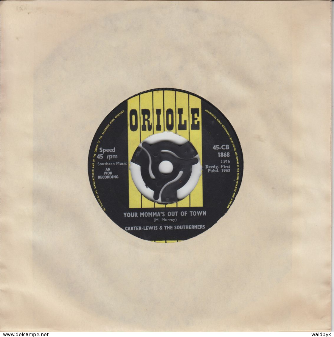CARTER-LEWIS & THE SOUTHERNERS - Your Momma's Out Of Town - Other - English Music