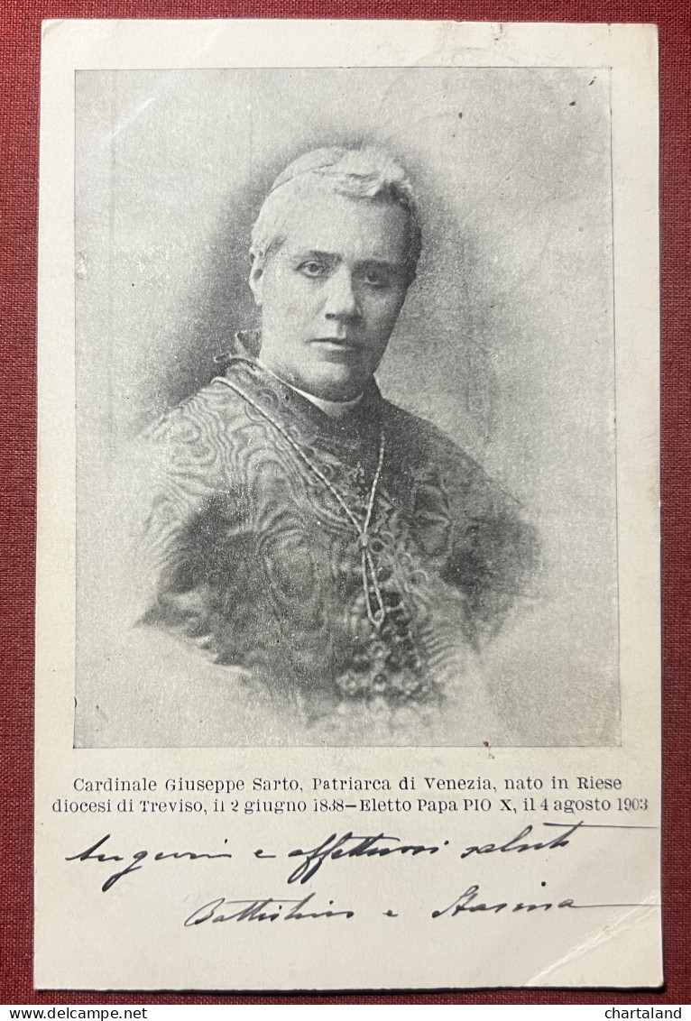 Cartolina Commemorativa - Cardinale Giuseppe Sarto, Patriarca Di Venezia - 1903 - Non Classés