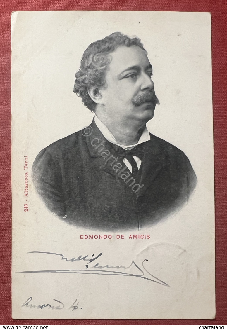 Cartolina Commemorativa - Edmondo De Amicis - Scrittore E Giornalista - 1900 Ca. - Non Classés