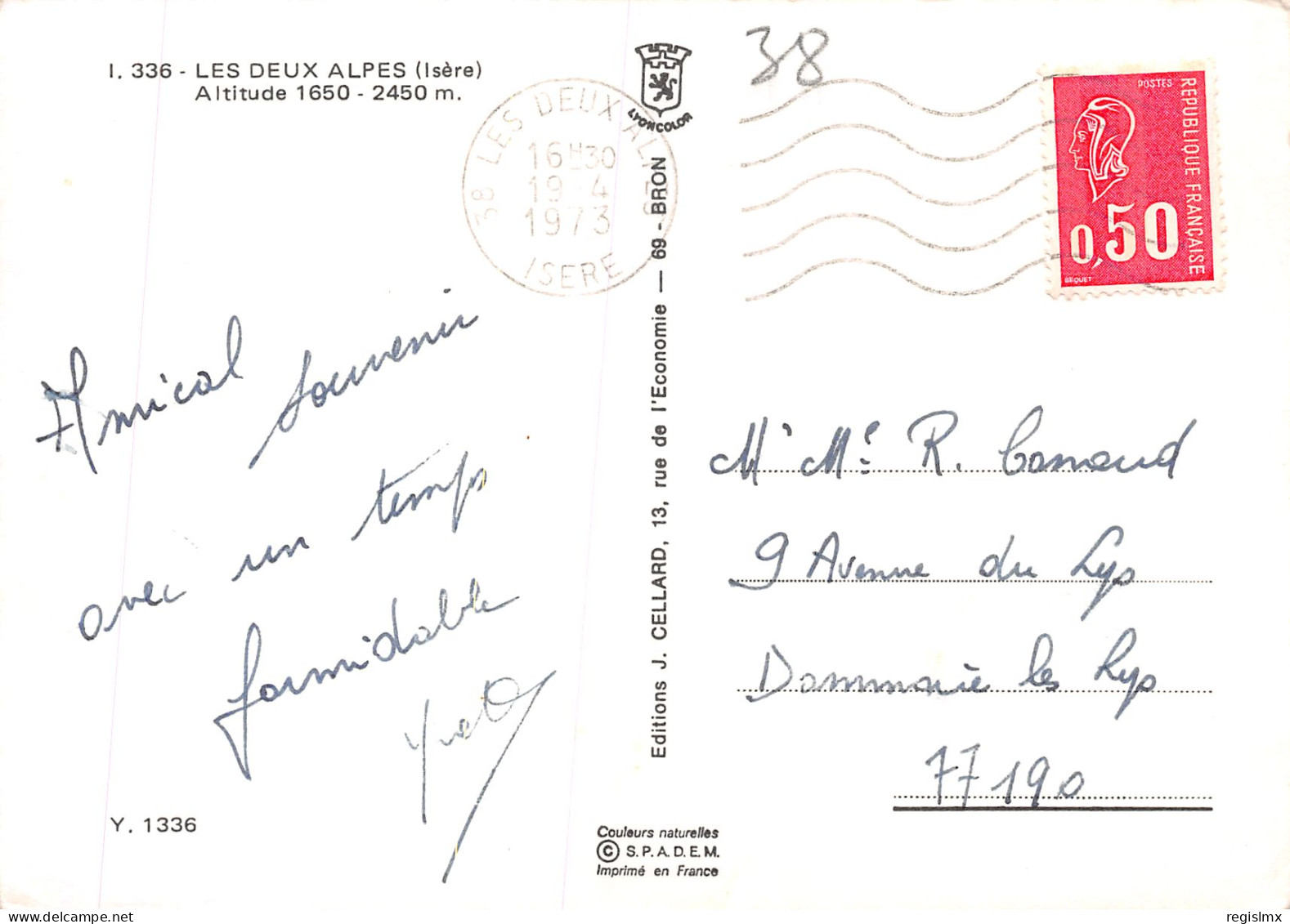 38-LES DEUX ALPES-N°T2669-D/0345 - Other & Unclassified