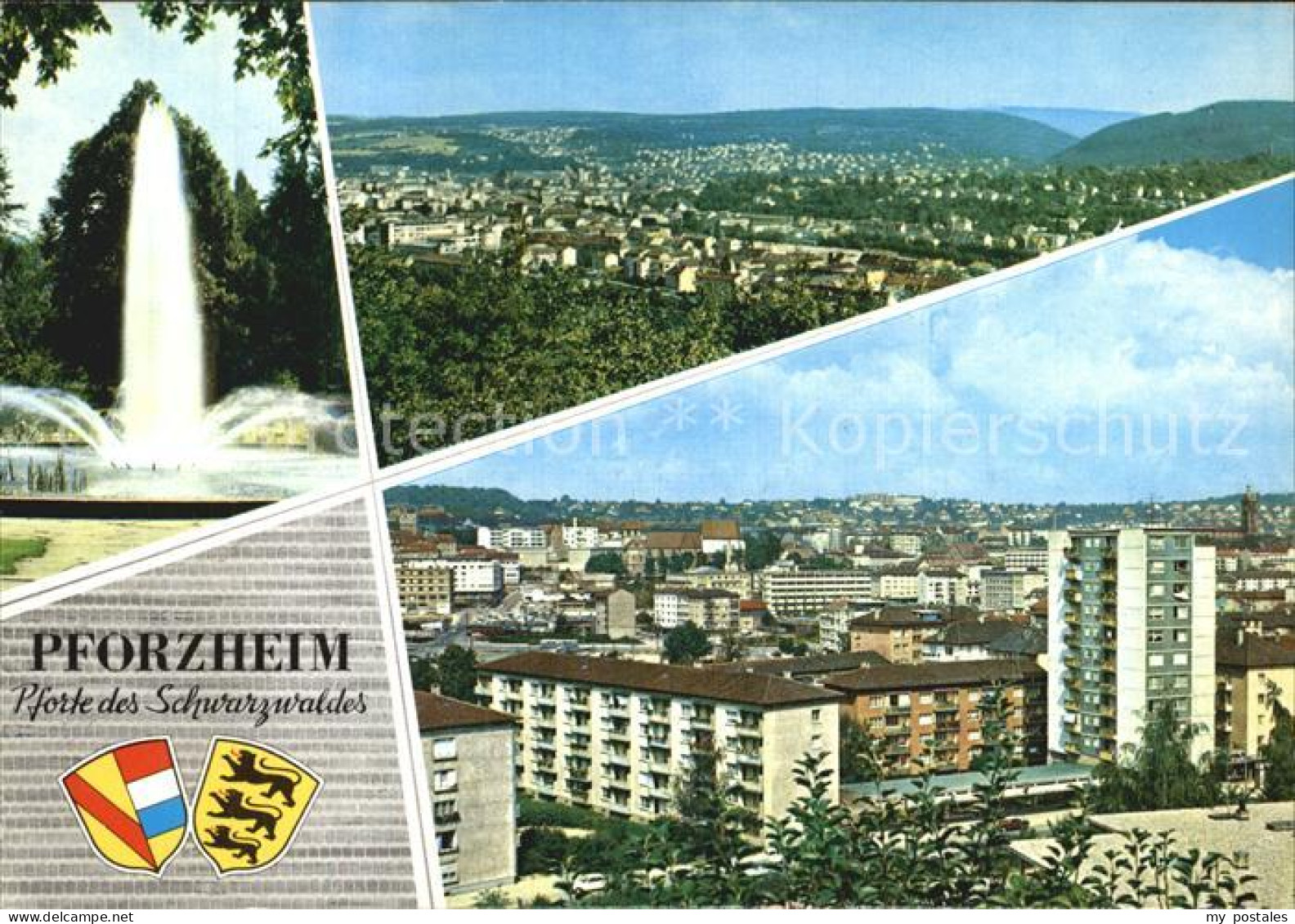 72528148 Pforzheim Fontaene Panorama Teilansicht Pforzheim - Pforzheim