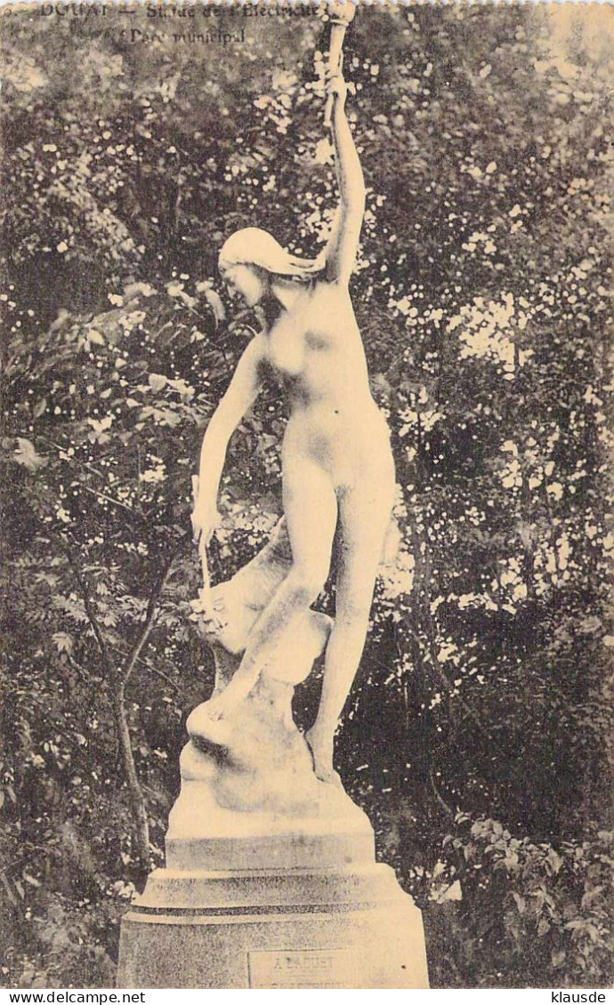 Douai - Statue De L'Electricite (Parc Municipal) Gel.1916 Feldpost - Douai