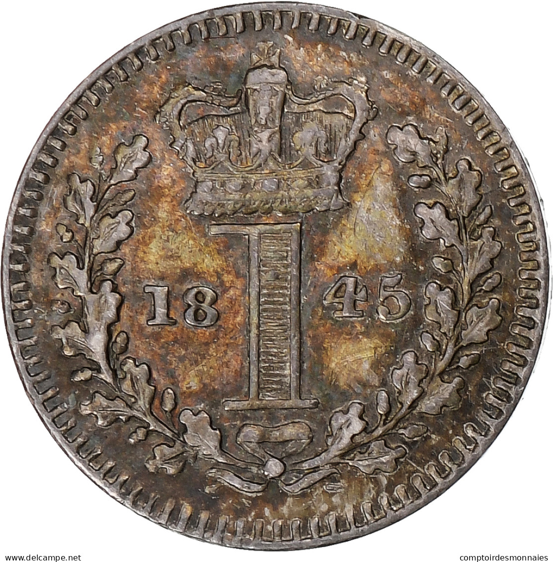 Royaume-Uni, Victoria, Penny, 1845, Londres, Argent, TTB+, Spink:3920, KM:727 - D. 1 Penny