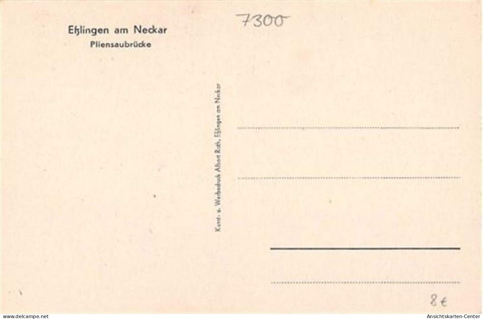 39104811 - Kuenstlerkarte Esslingen Am Neckar. Pliensaubruecke Ungelaufen  Gute Erhaltung. - Esslingen