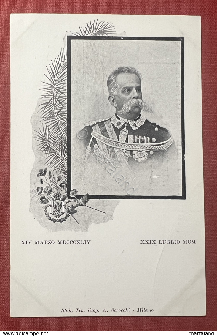Cartolina Commemorativa - Umberto I Di Savoia, Re D'Italia 1844 - 1900  - Unclassified