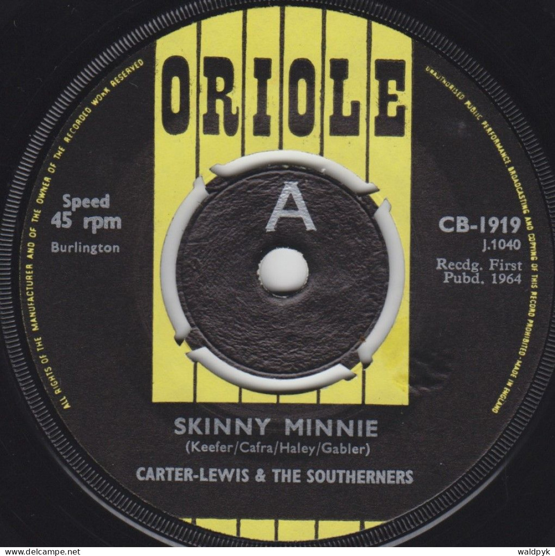 CARTER-LEWIS & THE SOUTHERNERS - Skinny Minnie - Other - English Music