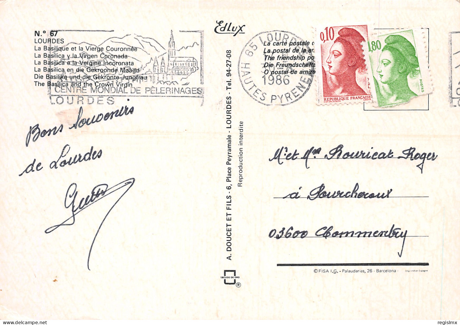 65-LOURDES-N°T2670-C/0041 - Lourdes