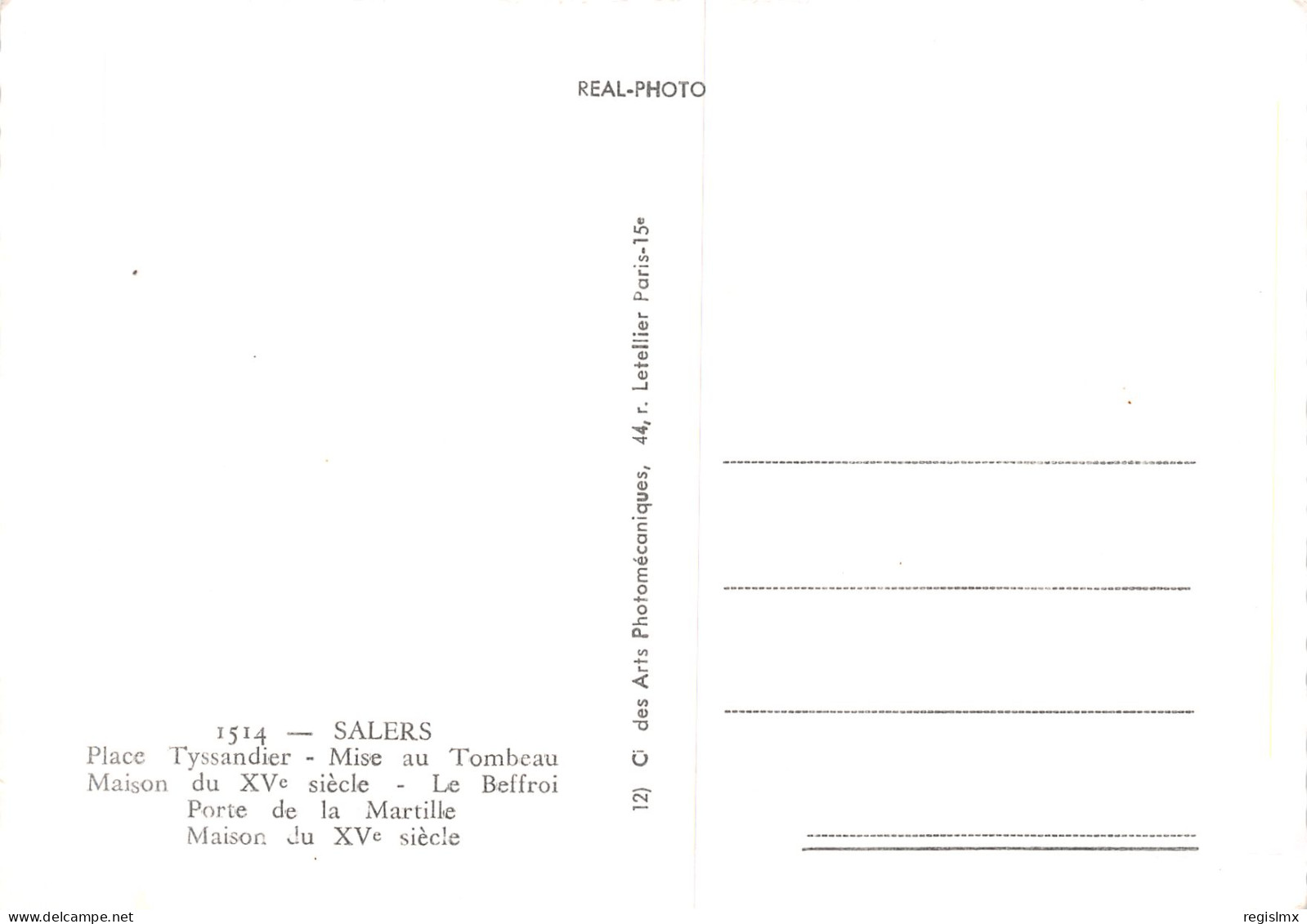 15-SALERS-N°T2670-B/0323 - Andere & Zonder Classificatie