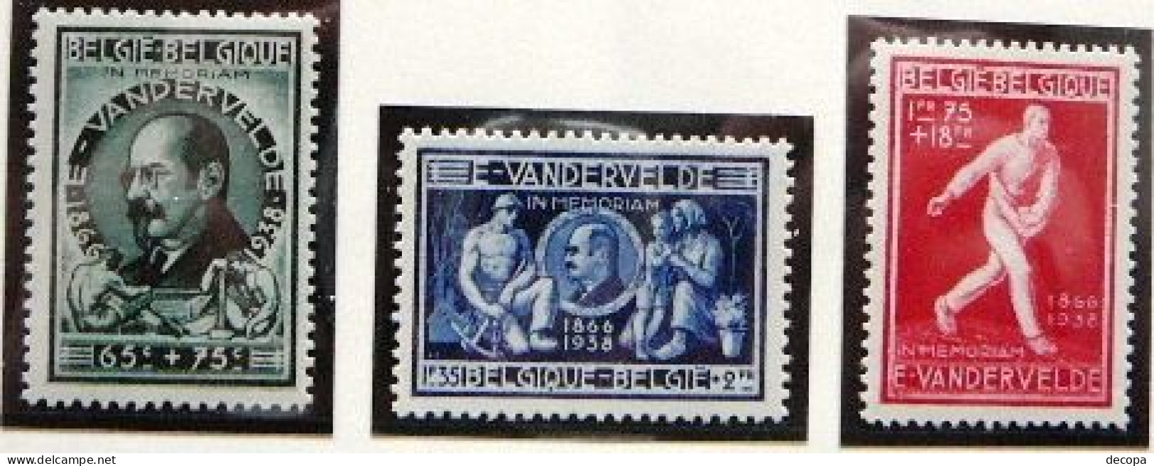 (dcbpf-323) Emile Vandervelde   OBP  731-33    1946   MNH - Unused Stamps