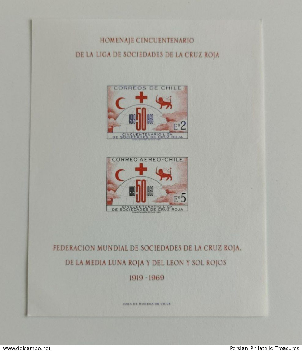 Red Cross, Persia Red Lion And Sun (Iran) , Red Crescent, Chile, Card - Other & Unclassified