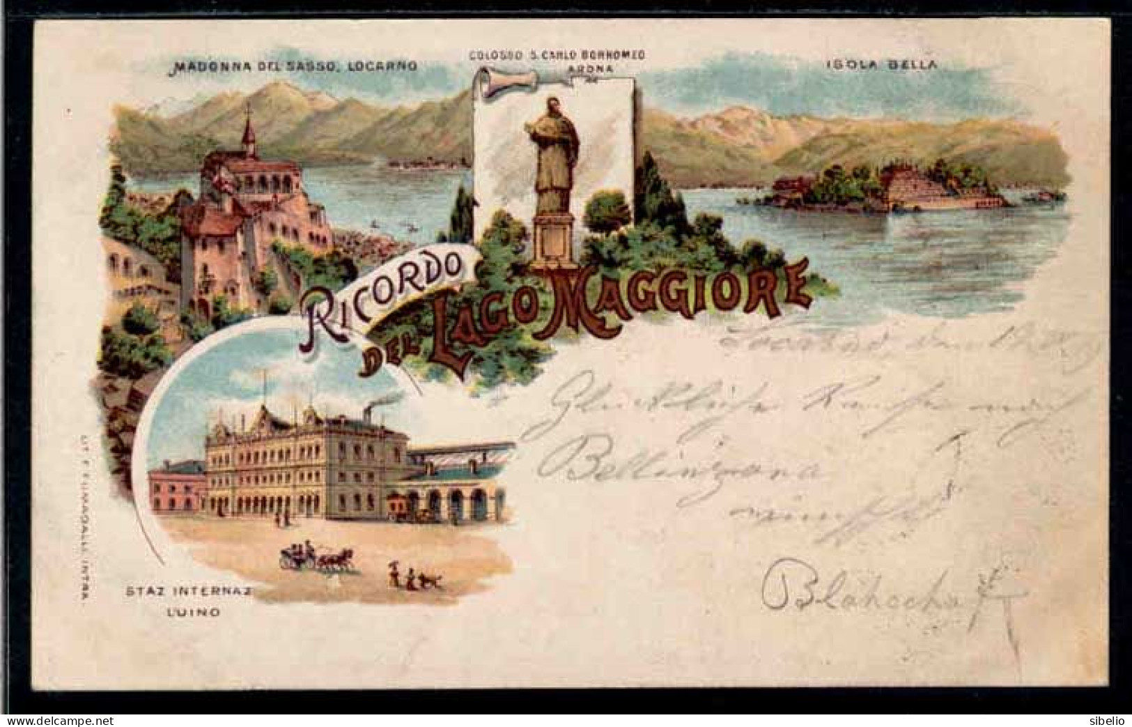 Ricordo Del LAGO MAGGIORE - Viaggiata 1899 - Rif. 08434 - Other & Unclassified