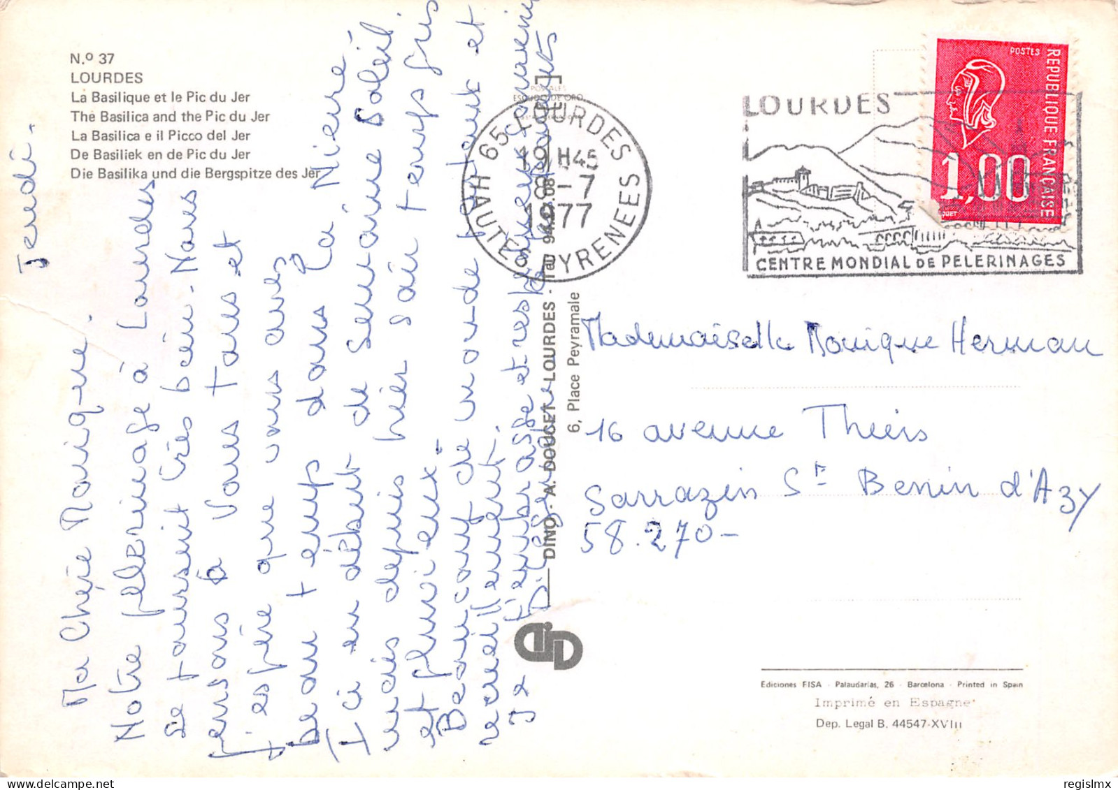 65-LOURDES-N°T2671-B/0351 - Lourdes