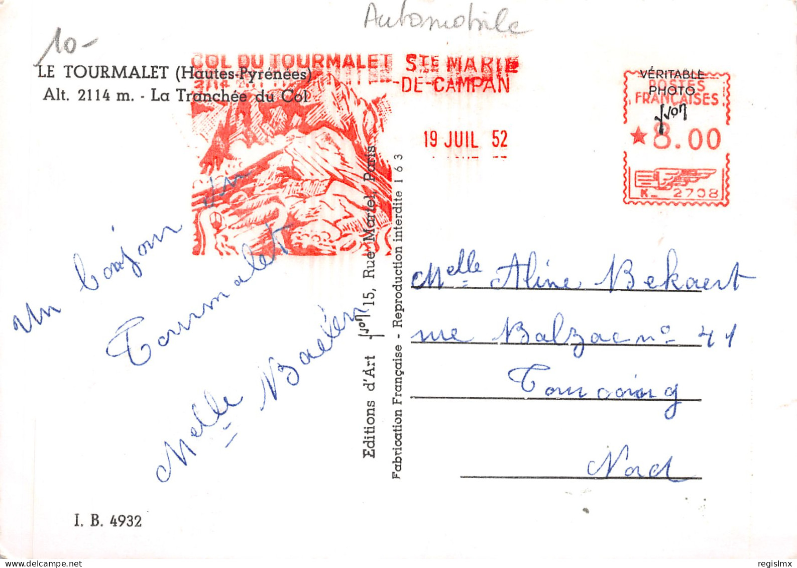 65-LE TOURMALET-N°T2671-B/0315 - Other & Unclassified