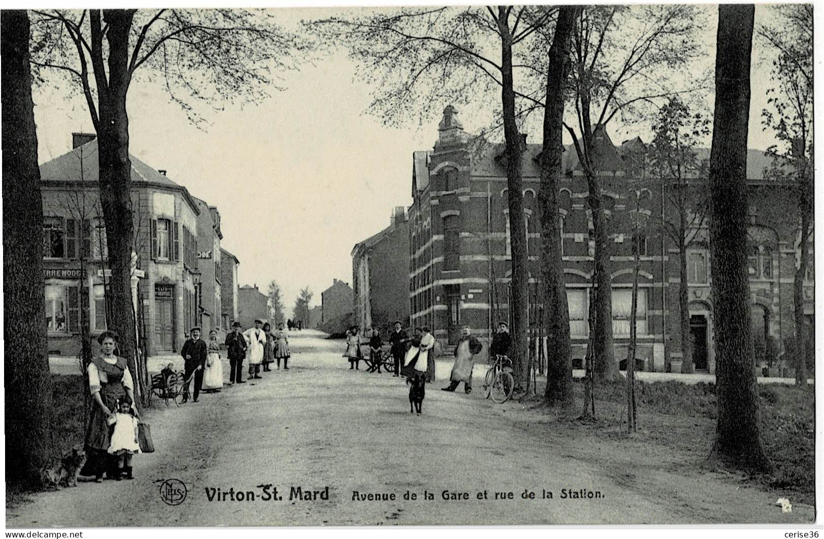 Virton St-Mard Avenue De La Gare Et Rue De La Station Circulée En 1915 - Virton