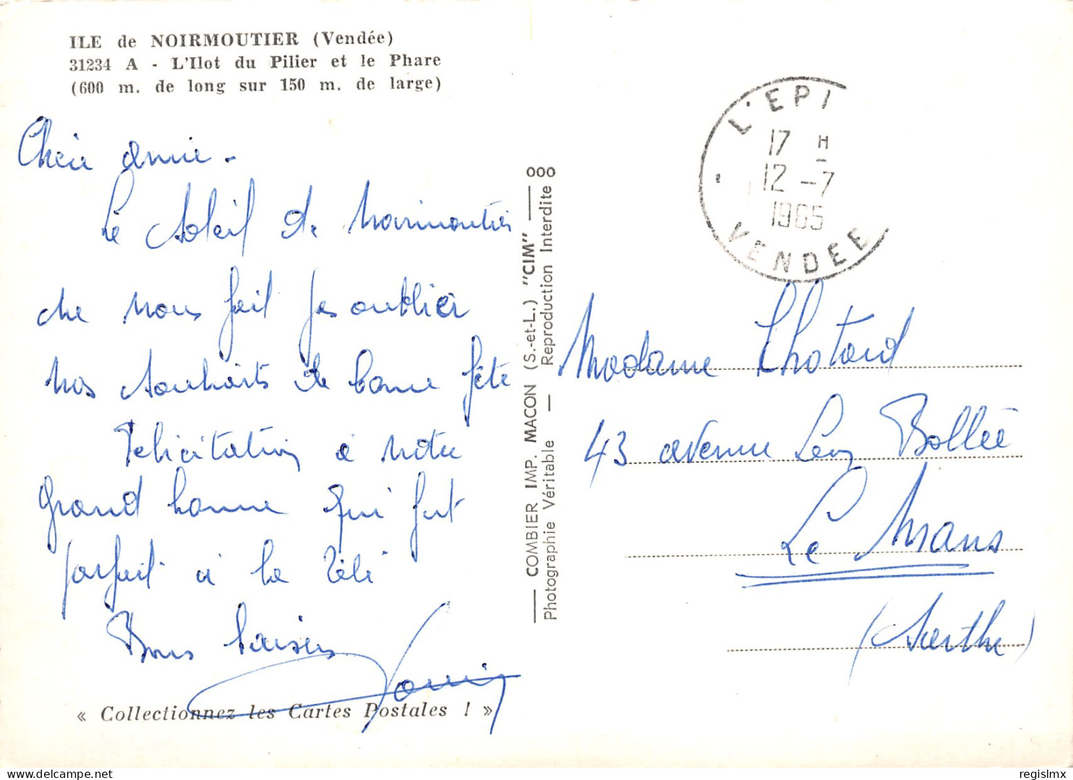 85-NOIRMOUTIER ILOT DU PILIER ET LE PHARE-N°T2671-B/0001 - Noirmoutier