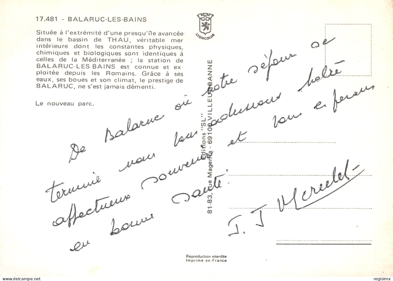 34-BALARUC LES BAINS-N°T2671-A/0131 - Other & Unclassified